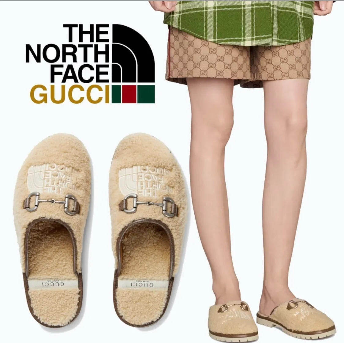 👟👟Ex-factory price 480👟👟Gucci official website collaboration foreign trade hot-selling autumn and winter 🐑wool slippers. This pair of sandals is part of The North Face x Gucci series, which connects two brands with similar history and values ​​to celebrate the spirit of exploration. The pieces feature a range of vibrant prints, with merino wool embroidered with The North Face x Gucci logo, florals and forest-inspired patterns. Beige Merino wool Unisex The North Face x Gucci Logo web label Rubber foam sole Flat Made in Italy Women’s sizes 36-40 Men’s sizes 39-48